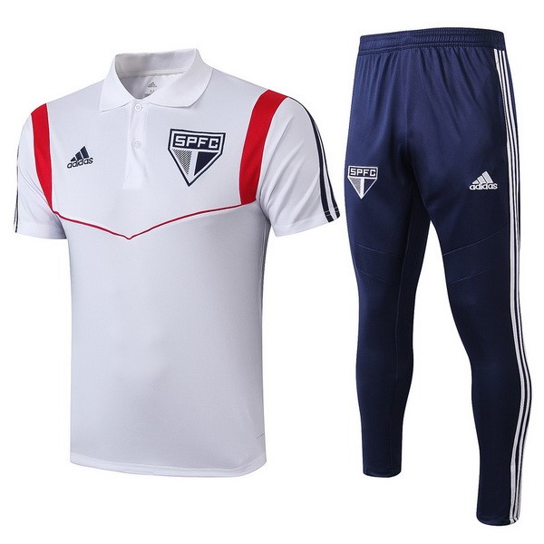 Polo São Paulo Conjunto Completo 2019 2020 Blanco Azul